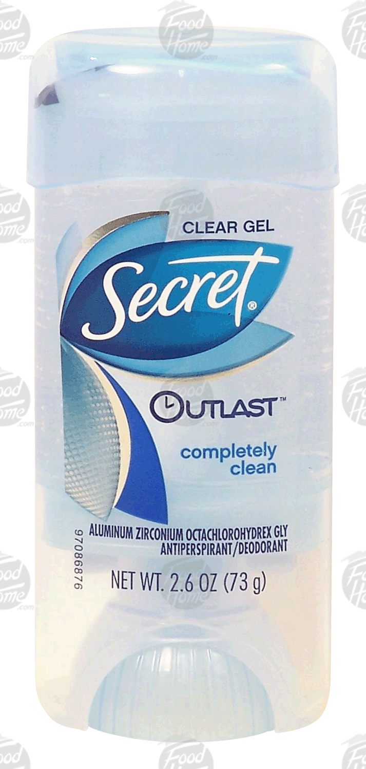 Secret Outlast completely clean, antiperspirant/deodorant, clear gel Full-Size Picture